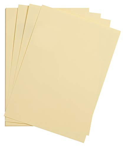 Clairefontaine 975373C Packung mit 25 Bastelkartons Maya, 185g, DIN A3, 29,7 x 42 cm, 1 Pack, chamois