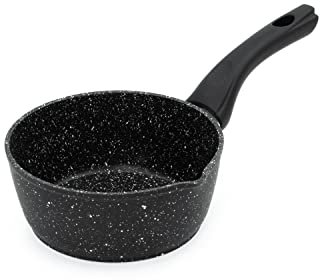 Blackmoor Pentola per il Latte da 16 cm/Rivestimento Antiaderente/Manico Cool Touch/Caratteristiche Unico Beccuccio Versatore/Induzione, a Gas ed Elettrici/Nero