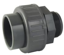 Raccord Union 3 pièces Femelle/Male en PVC - Ø A: 63mm | Ø B: 2''