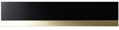 Küppersbusch CSW 6800.0 Wärmeschublade + ZC 8020 Glasfront Schwarz + Designleiste Gold