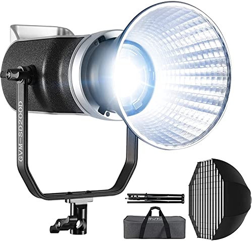 GVM SD200D Luz de Video LED con Softbox, Kit de iluminación de Estudio de 200 W con Control Bluetooth, 93000lux0.5m 3200K-5600K Iluminación de Salida Continua de Doble Color para Youtube, grabación