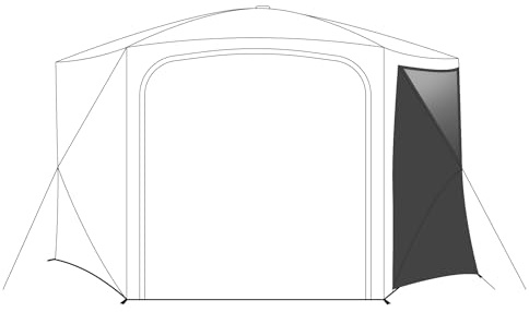 qeedo Quick Hub Hex 2er Set Seitenwände - wasserabweisend, 4000 mm Wassersäule, mit PVC-Fenster - Windschutz, Wetterschutz und Sonnenschutz für Quick Hub Hex Pavillon