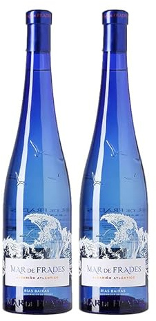 Vino Blanco Mar de Frades Albariño de 75 cl - D.O. Rias Baixas - Bodegas Mar de Frades (Pack de 2 botellas)