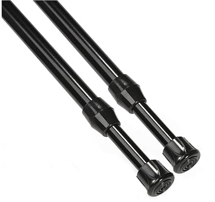 Goowin 2 x Spannstangen, 70–120 cm, Schwarz