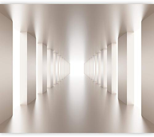 murando - Fototapete Premium-Vlies Optisch Tunnel Abstrakt, 350x256 cm | Premium-Vliesstoff, Full HD Druck, hochwertige Verarbeitung fürs Wohnzimmer, schnelle Montage, lichtbeständig, geruchsfrei
