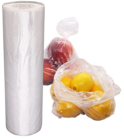 SKIR'CO Lot de 3600 sacs en plastique transparent de 25 x 40 cm, de qualité alimentaire, sacs d'emballage alimentaire en polyéthylène haute densité, sacs en polyéthylène sur un rouleau, sacs de