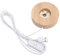 Joyzan Base de Luz Roble, Madera Lámpara LED para Interfaz USB Esférica Rectangular Elegante Exhibición Iluminación Soporte Decoración Interruptor Redondo Pantalla Luces Iluminada Exquisita Duradera
