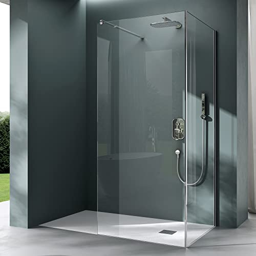 Mai & Mai Duschwand für Dusche Duschabtrennung 90x80cm Walk-In Dusche