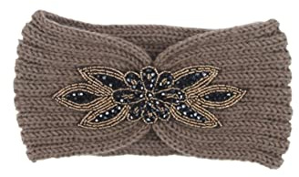CIMAXIC Knitted Headband Damen Aus Wolle Winterliches Haarband Mit Blumenmuster Minimalistischer Haarschmuck Khaki Bequem Und Warm Für Kalte