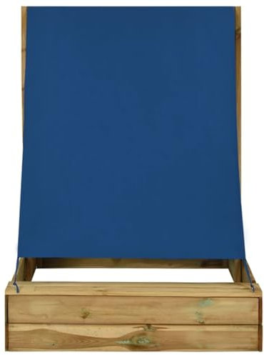 Homgoday Sabbiera con Tetto 160x100x133 cm Legno di Pino Impregnato, Mobili per Casa Interno Esterno Soggiorno Camera da Letto