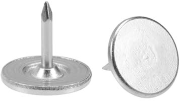 QUARKZMAN 30 Stück Polsternägel, 11 mm x 10 mm, flacher Kopf, dekorative Möbelnägel, Reißnägel für Möbel, Sofa Kopfteile, Silber