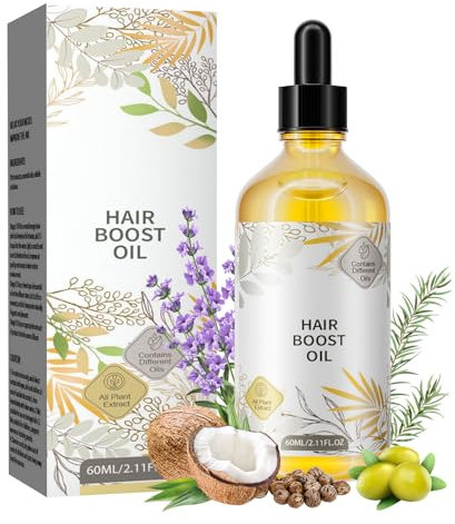 Huile Veganic pour Pousse de Cheveux, Huile Naturelle Pousse Cheveux avec Romarin Ricin Coco, Soins des Capillaire Nourrissante pour Secs et Abîmés (1 Pack)