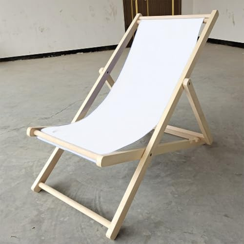 Copertura di ricambio per sedia da spiaggia, semplice e casual, per sedie a sdraio da giardino, colore bianco
