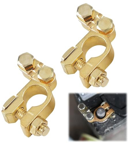 Morsetti Per Batteria, 1 Paia Terminali Morsetti Di Batteria 12V/24V, Morsetto Positivo E Negativo, Per Auto, Furgoni, Camion, Veicoli, Barche Marine