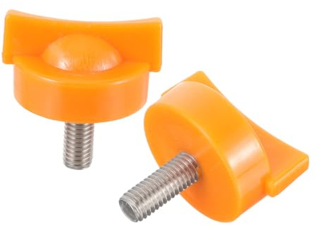 Tornillos de Compresión para Exprimidor Manual, 2 Piezas | Fijación Segura y Montaje Sencillo, Plástico Naranja, Repuesto para Máquina de Cítricos en Casa