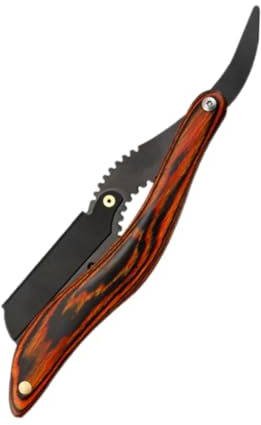 Healeved Rasoio Da Barbiere Professionale Manuale in Acciaio Inossidabile Manico in Legno, Rasoio Da Barba Portatile Multifunzionale Per Uomo, Uso Domestico e Da Viaggio, Sicuro e Delicato Sulla Pelle
