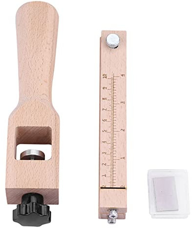 Leher Cutting, 22 X 8 X 4 Holzhand-Lederstreifenband, Verstellbares Schneidwerkzeug, Bastelwerkzeuge, Schneider mit 3 Klingen