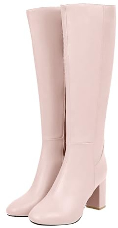 ticticlily Stivali Donna Scarpe a Punta al Ginocchio Tacchi Alti Stivaletti Casual Eleganti per Autunno