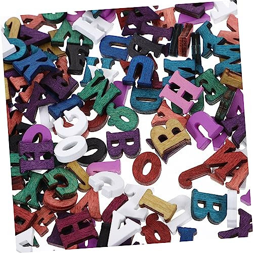 ibasenice 200stücke Holzbuchstaben Groß Zum Basteln Holzscheiben Für Dekoration Holzbuchstaben Zum Aufhängen Und Wandalphabet