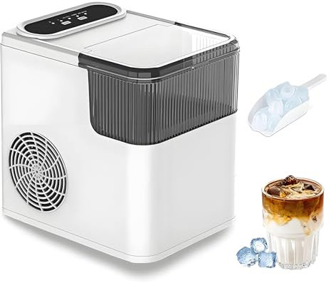 Ice Maker Machine Counter Top for Home, Portable Ice Cube Maker, 500g Storage, 2 Bullet Ice Sizes, 12kg/26lb In 24h, Portable Small Clear Ice Cube Maker for Kitchen/party/bar