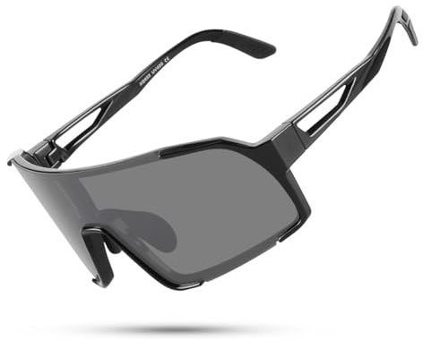 BamLom Schnelle Brille Herren Damen, Fahrradbrille Sport Sonnenbrille für MTB Rennrad Radfahren Biking Laufen TR90 UV400