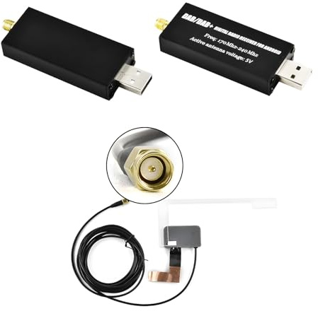 Inefala Dab/Dab+ Antenas para autorradios 1 DIN Stereo 2 DIN, Digital Audio Broadcasting para Android Radio con Antena SMA y USB 2.0