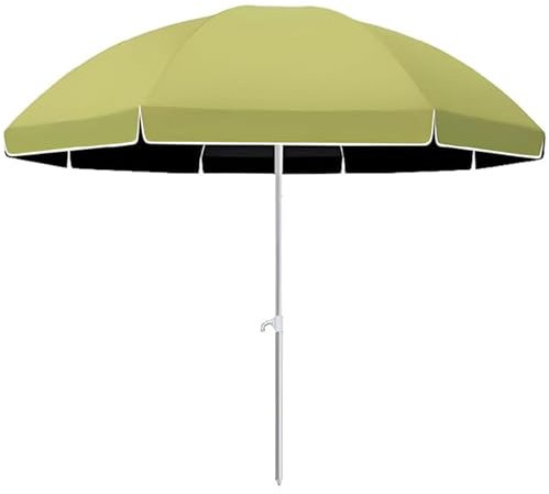 Redonda Parasol Exterior 180/220/240 cm, PortáTil Parasol para Patio Terraza de Altura Ajustable, Sombrilla de JardíN Playa con 8 Varillas y Revestimiento Negro(Green,240cm/7.9ft)