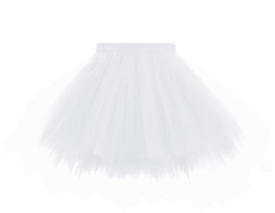 Zeagoo Jupe en tulle pour femme - Costume de carnaval - Jupe tutu à taille élastique - Carnaval, fasching, cosplay, Halloween - Jupes de fête, jupon, festif - Mini tutu - Tour de taille 66-110 cm