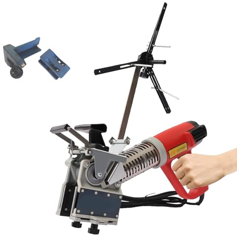 Máquina de bandas de bordes portátil, 2000 W con temperatura ajustable de 50 a 610 °C y 3 velocidades, para carpintería en bordes curvos y rectos en casa o obras de construcción