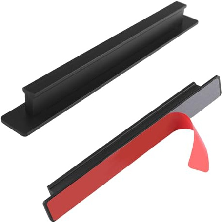 MOROBOR - 2 manijas adhesivas de aluminio, 210 mm, tiradores de puerta de presión para puertas correderas de granero, para ventana, cajón, armario, gabinete