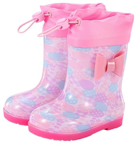 Hixingo Stivali Pioggia Bambino e Bambina 15-23EU, Scarpe Bambine e Ragazze/Scarpe Bambini e Ragazzi, Antiscivolo Impermeabili Stivali per l'estate e l'inverno (Rosa,22)