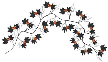 Luces de vid de sauce de Halloween, luces de vid de calabazas alimentadas por pilas, guirnalda de pared de ramas, impermeable, decoraciones navideñas para terraza, dormitorio, porche, sala de estar