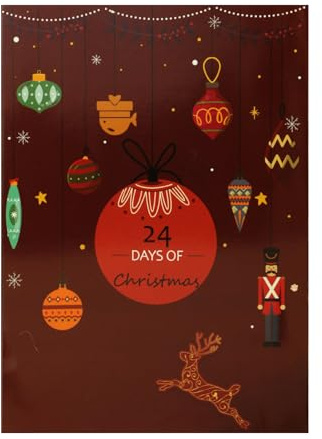 Calendrier De L'Avent De Noël, 24 Jours Boîte À Friandises Rechargeable, Calendrier De Compte À Rebours, Pour Maison Salon Chambre Appartement Activité Familiale Quotidienne