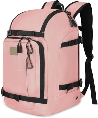 PSNKLMM Skischuhtasche Große wasserdichte Snowboard-Tasche Bapa 50L, ideal for Skihelme und Skischuhe, sowie universelle Aufbewahrungstasche for Schneestiefel Skianzüge(Pink 32x26x47 cm)