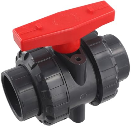 Gettimore UPVC Double Union Kugelhahn 2 Zoll, Full Port 150 PSI, EPDM O-Ring & PTFE Sitz, für Bewässerung, Aquarien, Sanitär, Poolsysteme
