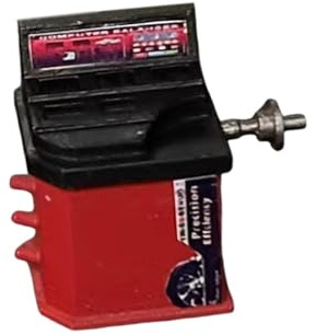 Ysyqkn Tire Balancer Model Decorative Accessory Workshop Garage Car Model Machine Dynamic Balancing 1/64 PP Part Suitable for Hobby Collectors, Red