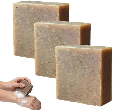 Jabón de arcilla de cobre, limpieza profunda y control de aceite, barra de cuidado de la piel natural para rostro y cuerpo, exfoliante suave, adecuado para todo tipo de piel (3 pcs)