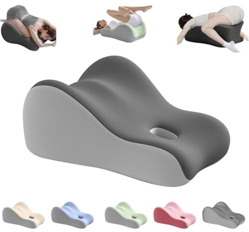 GIOPSQ Cojín ergonómico de cuña con espuma viscoelástica | Cojín ortopédico suave para mejor alineación del cuerpo | Cojín multifuncional para sofá, cama y uso en el hogar frw/A/45x35x13cm