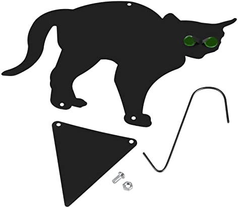 Bewinner Lot de 3 Répulsifs pour Chats en Plein Air, Lutte Antiparasitaire pour Effrayer Les Chats – Répulsif Anti-Oiseaux en Métal pour Jardins, Parterres de Fleurs, Clôtures et étangs – Dispositif