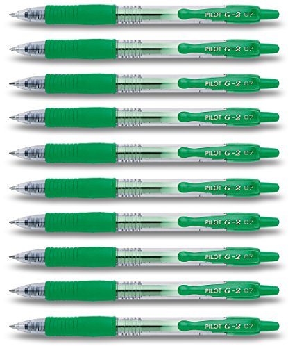 PILOT G2 Gelschreiber, einziehbar, Grün, 10 Stifte