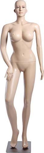 TonHan SF-24 Schaufensterpuppe weiblich. Hautfarbe stehend elegant schick modern. Große Brüste