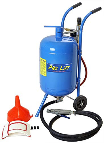 Pro-Lift-Werkzeuge Mobiles Sandstrahlgerät 32l Kessel Schlauch + Pistole Sandstrahlkabine 32 Liter Druckluft Sandstrahlanlage Strahlgerät mobil