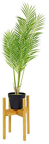 Greenfields Adjustable Plant Stand in Bamboo, Plant Holder Modern Mid Century Flower Potted Holder Rack Perfect for Indoors and Outdoors - Small to Large Pots - (Pot Not Included)