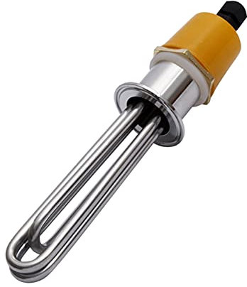 JINGERL 1.2 Copper Thread Immersion Water Tubular Heater Heating Tube 220V/380V 304SUS With Plug Head Nut Power 3/4.5/6/9/12KW (Color : 380V 12KW 368mm)