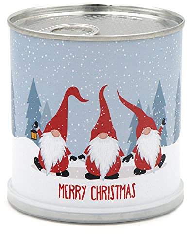 Dufte! Wichtel - Knister - Kerze Merry Christmas - Geschenk Im Adventskalender - Zu Weihnachten - Niedliches Wichtelgeschenk, Schwarz, Ø 7,5 X 8 cm