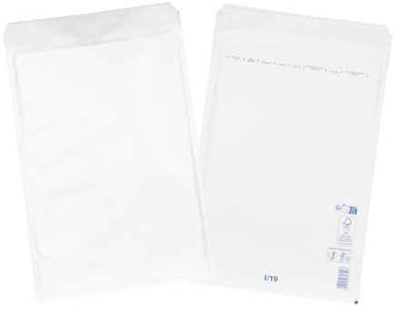 smiley pack Luftpolstertaschen Größe I9 Weiß 320 x 455 mm (25 Stück) | Gepolsterte Versandtaschen mit Selbstklebeverschluss – passend für A3