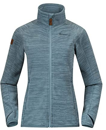 Bergans Hareid Fleece W Jacket NoHood, L, Smoke Blue