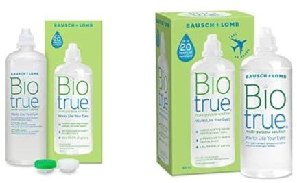 Biotrue Bundle, Multi-Purpose Soft Contact Lens Solution, 1 x 300 ml and Flight Pack 1 x 100 ml, Cushions and Rehydrates for Comfortable Wear, Condition, Clean, Remove Protein, Disinfect and Rinse