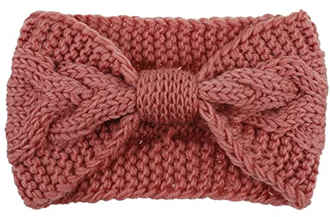 Oblique Unique® Damen Stirnband Haar Band für den Herbst Winter Ohrenwärmer Haarschmuck Kopfbedeckung Zopfmuster Einheitsgröße (Rosa)
