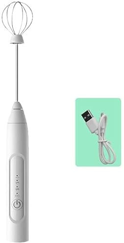 Frullino per le uova Frullino per uso domestico elettrico piccolo, Display digitale Montalatte Frullino per panna automatico Frullino per cottura (nero, bianco) (Color : White Single Head) (Grigio ， b